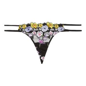 Fleur du Mal Black Eden G-String Thong
