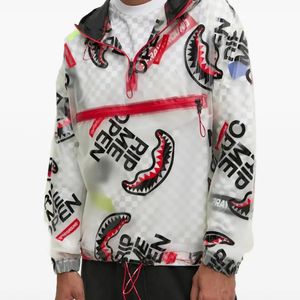Sprayground Grey Graphic-Print Hoodie