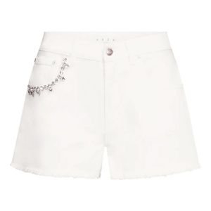 Area White Crystal-Embellished Shorts