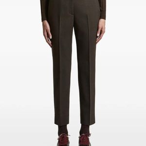 Peserico Black Pressed-Crease Trousers