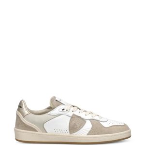 Philippe Model White Logo-Patch Panelled Sneakers
