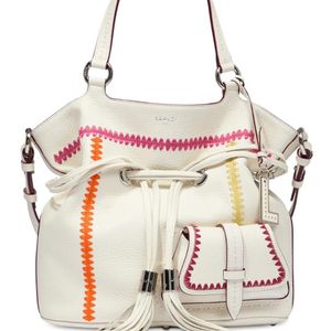 Lancel White Premier Flirt Bucket Bag