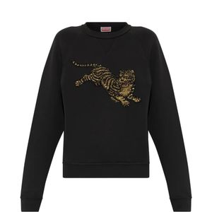 KENZO Black Sequin-Embellished Tiger Sweatshirt