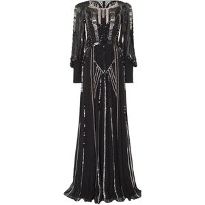 Temperley London Black Robe Longue Andromeda