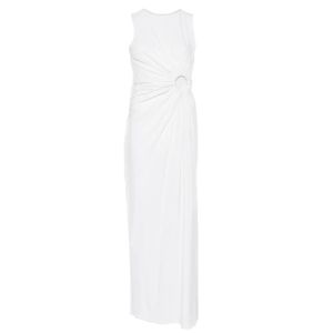 Sportmax White Ring-Embellishment Maxi Dress