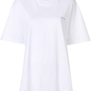 Camiseta cocoon con estampado del logo Balenciaga de color Blanco