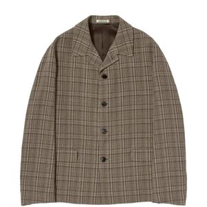 Auralee Brown Checks Jacket for men