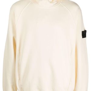 Stone Island Shadow Project Natural Logo-patch Cotton Hoodie for men