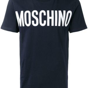 メンズ Moschino ロゴ Tシャツ ブルー