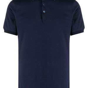 メンズ Brunello Cucinelli コントラストトリム ポロシャツ ブルー
