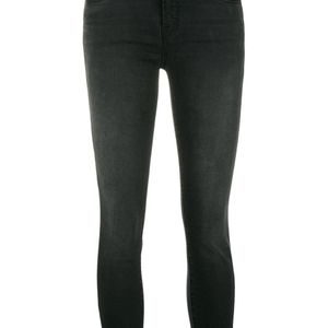 J Brand Cropped Slim-fit Jeans ブラック