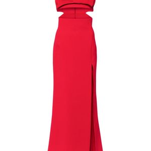 Elie Saab Red Cut-Out Maxi Dress