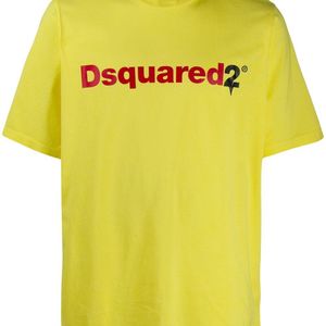 メンズ DSquared² ロゴ Tシャツ イエロー