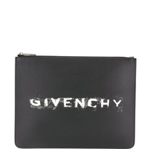 メンズ Givenchy ロゴ クラッチバッグ ブラック