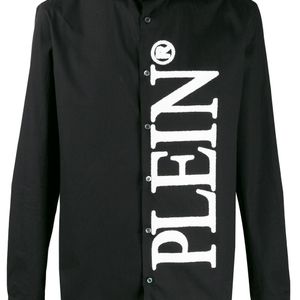 メンズ Philipp Plein ロゴ シャツ ブラック