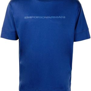 メンズ Emporio Armani レイヤードディテール Tシャツ ブルー