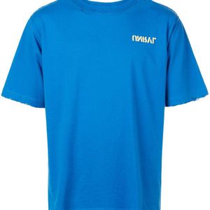 メンズ Unravel Project ロゴ Tシャツ ブルー
