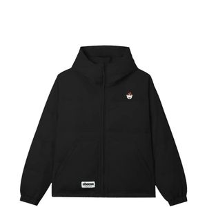Chocoolate Black Hooded Padded Jacket for men