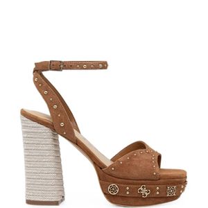 Guess White Valice Studded Platform Sandals