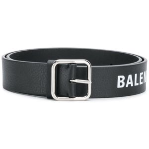 Balenciaga ロゴプリント ベルト ブラック