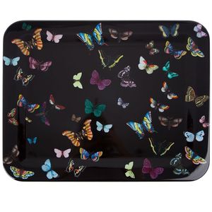 Fornasetti Butterfly's On Black トレー ブラック