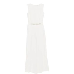 P.A.R.O.S.H. White Flower-Embellishment Jumpsuit