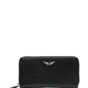 Zadig & Voltaire Black Logo-Detail Leather Purse