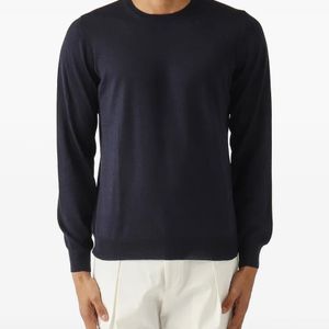Gran Sasso Blue Crew-Neck Long-Sleeve Sweater for men