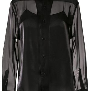 Ralph Lauren Collection サテンシャツ ブラック