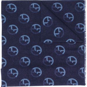 メンズ Giorgio Armani パターン スカーフ ブルー