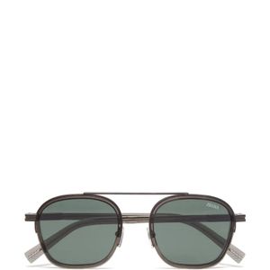 Zegna Grey Transparent Dark Orizzonte Sunglasses for men
