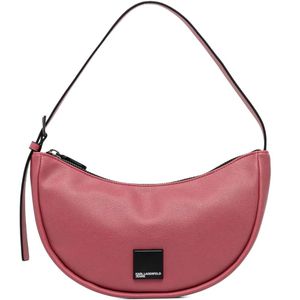 Karl Lagerfeld Pink Klj Logo Half-Moon Shoulder Bag