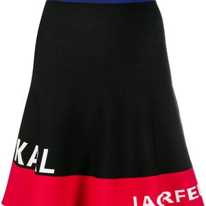Karl Lagerfeld カラーブロック スカート ブラック