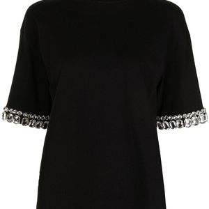 Camiseta con detalles de cristales Giambattista Valli de color Negro
