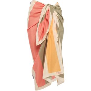 Eres White Croquant Striped Sarong