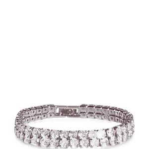 Hzmer Jewelry White Sunspill Drops Tennis Bracelet