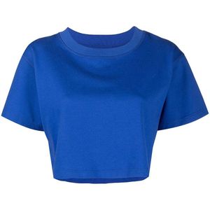 T-shirt crop di Styland in Blu