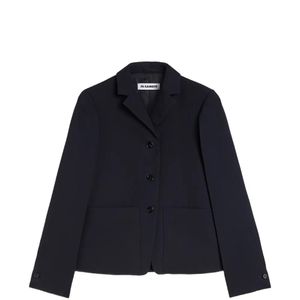 Jil Sander Blue Gabardine Wool Blazer