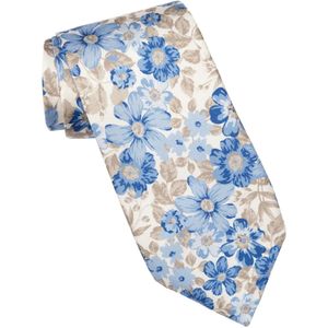 Elizabetta Blue Altamura Floral-Print Silk Tie for men