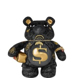 Sprayground Black Moneybear Flo Rida Backpack for men