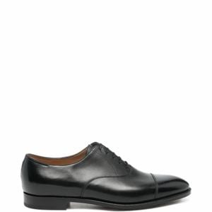 John Lobb Black City Ii Leather Oxford Shoes for men