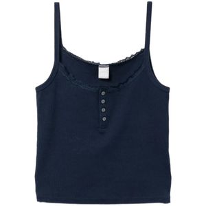 AAPE BY A BATHING AP Blue Button-Front Laced Camisole