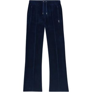 Juicy Couture Blue Diamanté Velour Track Pants
