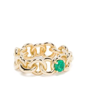 Spinelli Kilcollin Metallic 18Kt Fused Serpens Emerald Ring
