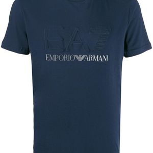 メンズ EA7 ロゴ Tシャツ ブルー