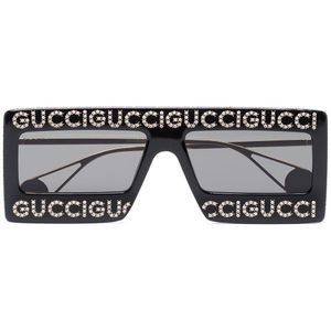 メンズ Gucci ロゴ サングラス ブラック