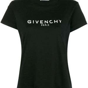 Givenchy ブラック ブラー ロゴ T シャツ