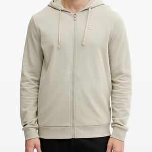 PUMA Grey Zip-Up Drawstring Hoodie for men
