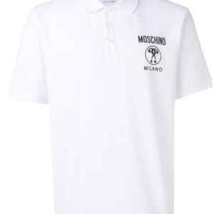 メンズ Moschino ロゴ ポロシャツ ホワイト