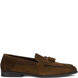 Doucal's Brown Tassel-Detail Suede Loafers for men